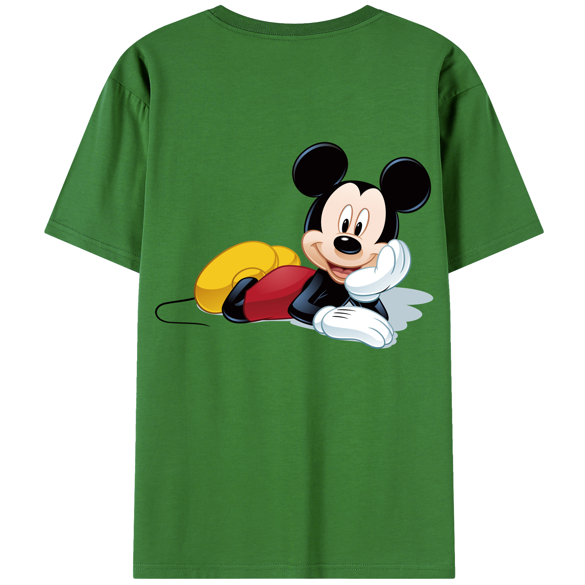 （画像用） ミッキーマウス Mickey Mouse レディース半袖Tシャツ(バックプリント)